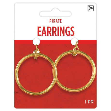 Buy Costume Accessories Pirate Hoop Earrings sold at Party Expert