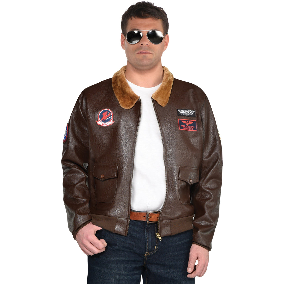 SUIT YOURSELF COSTUME CO. Costume Accessories Top Gun Maverick Plus Size Bomber Jacket for Adults 192937040959