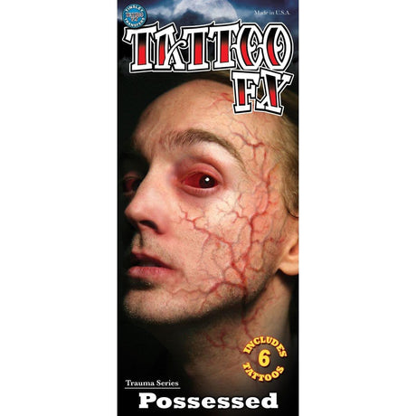 Buy Costume Accessories Possessed veins trauma temporary tattoo sold at Party Expert