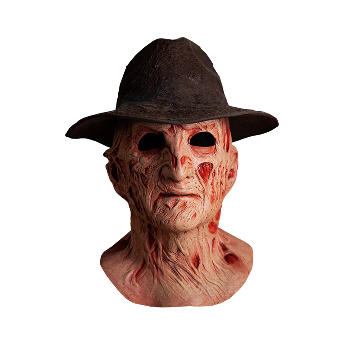 TRICK OR TREAT STUDIOS INC Costume Accessories Nightmare on Elm Street Freddy Krueger Deluxe Mask with Fedora Hat for Adults 811501033561