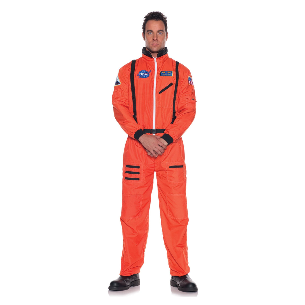UNDERWRAPS Costumes Astronaut Plus Size Costume for Adults, Orange Jumpsuit with Patches 843248119505
