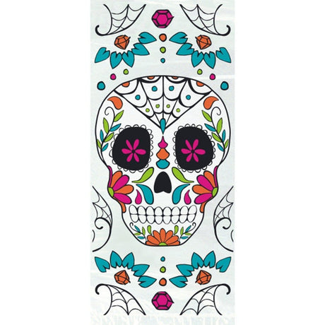 Buy Halloween Day of the Dead Sugar Skulls cello favor bags, 20 per package sold at Party Expert