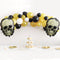 UNIQUE PARTY FAVORS Halloween Gold Skull Foil and Latex Balloon Arch Kit, 47 Count 011179542994