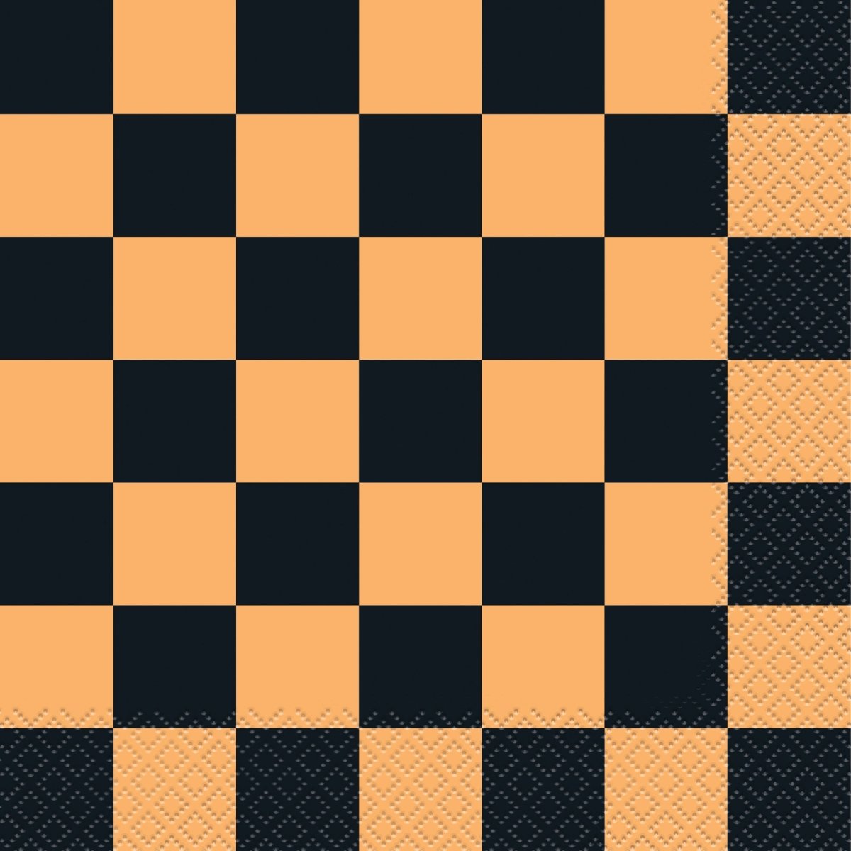 UNIQUE PARTY FAVORS Halloween Groovy Halloween Large Checkered Lunch Napkins, 16 Count 011179542123