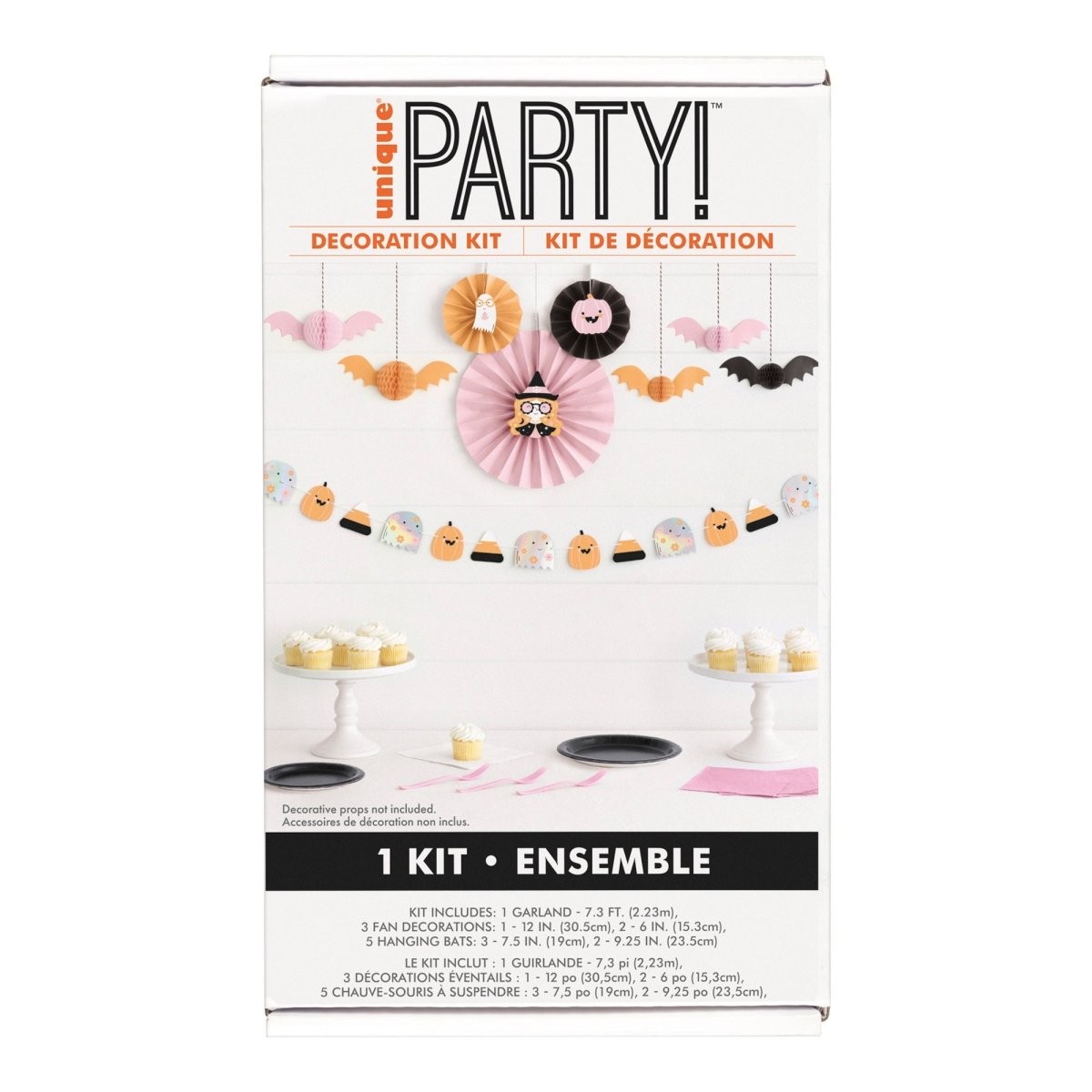 UNIQUE PARTY FAVORS Halloween Groovy Halloween Paper Decoration Kit, 9 Count 011179542192