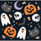 UNIQUE PARTY FAVORS Halloween Halloween Night Small Beverage Napkins, 16 Count 011179543410