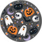 UNIQUE PARTY FAVORS Halloween Halloween Night Small Round Dessert Paper Plates, 7 Inches, 8 Count 011179544646