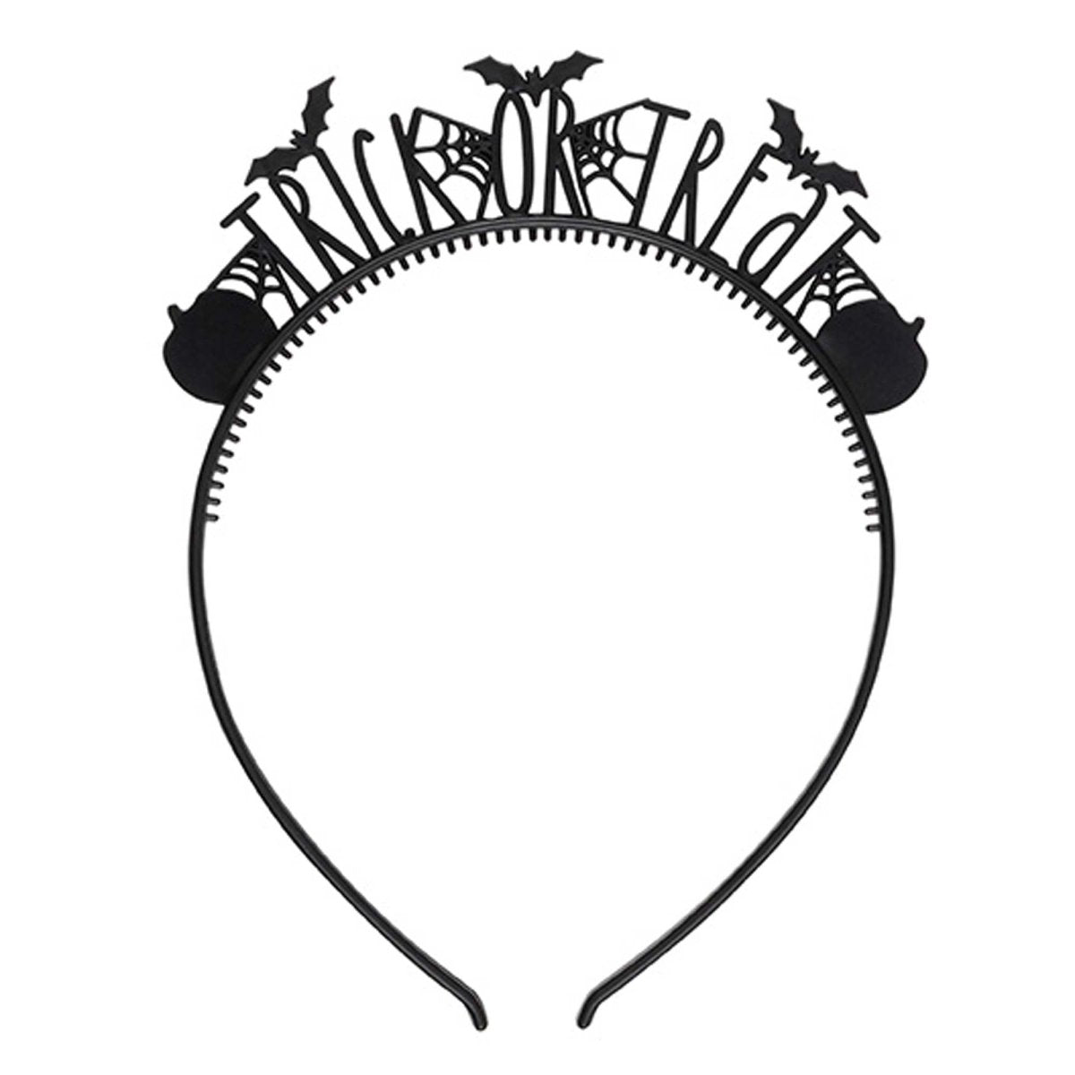 UNIQUE PARTY FAVORS Halloween Iridescent Hauntings "Trick or Treat" Headband, 4 Count