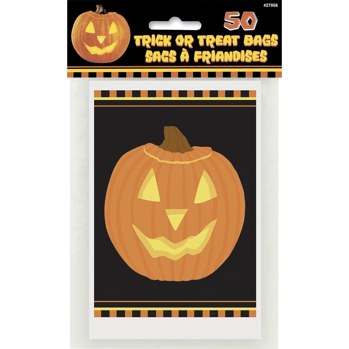 Buy Halloween Pumpkin favor bags, 50 per package sold at Party Expert