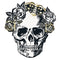 UNIQUE PARTY FAVORS Halloween Sketchy Skulls Shaped Paper Placemats, 6 Count 011179542932