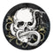 UNIQUE PARTY FAVORS Halloween Sketchy Skulls Small Round Dessert Paper Plates, 7 Inches, 8 Count 011179520343